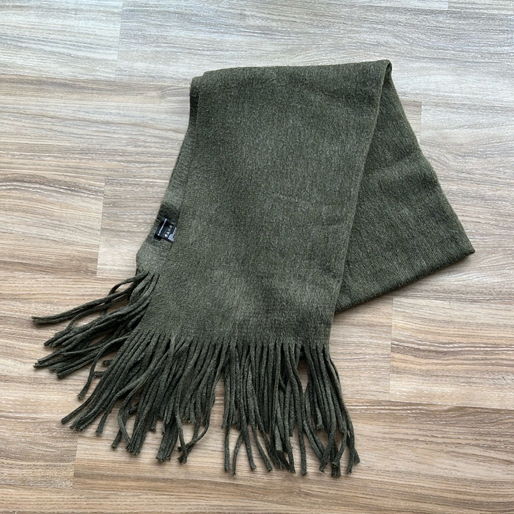 Anthropologie Olive Green Blanket Scarf